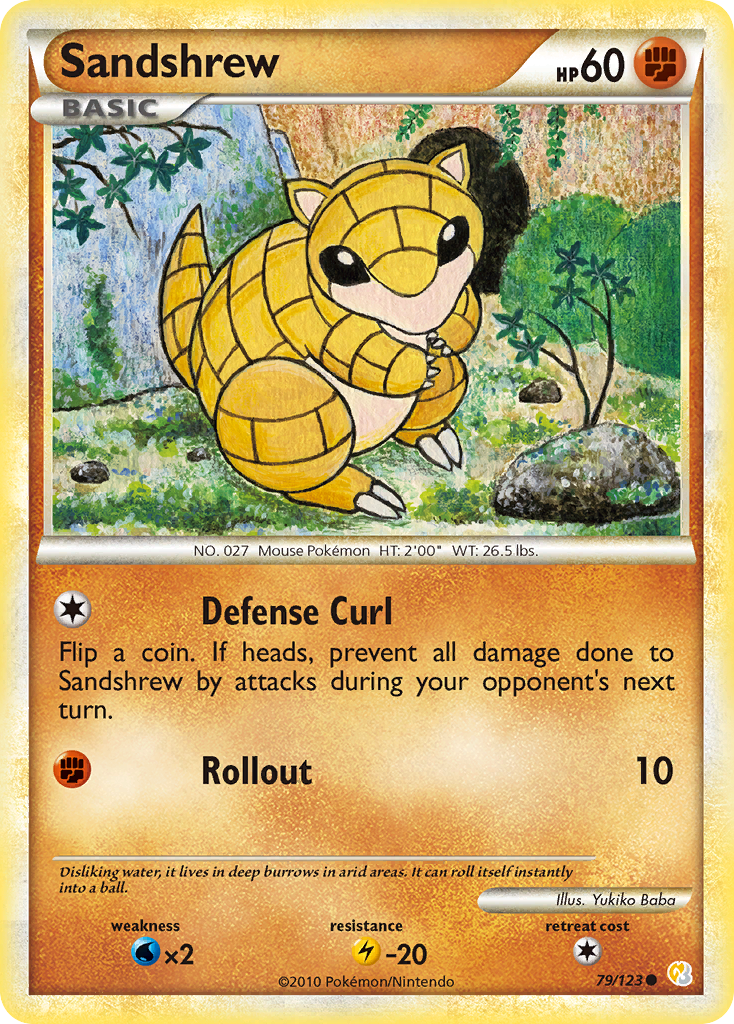 Sandshrew 79/123 HeartGold & SoulSilver