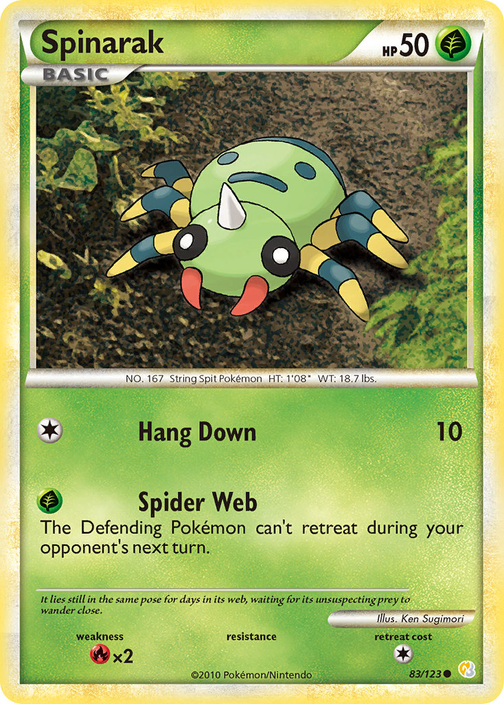 Spinarak 83/123 HeartGold & SoulSilver