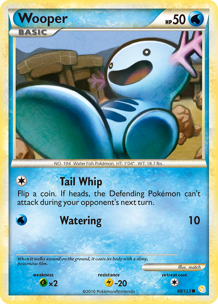 Wooper 88/123 HeartGold & SoulSilver