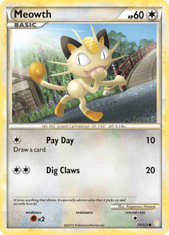 Meowth 75/123 HeartGold & SoulSilver