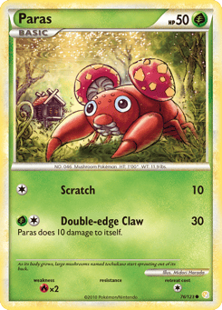 Paras 76/123 HeartGold & SoulSilver