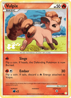 Vulpix 87/123 HeartGold & SoulSilver