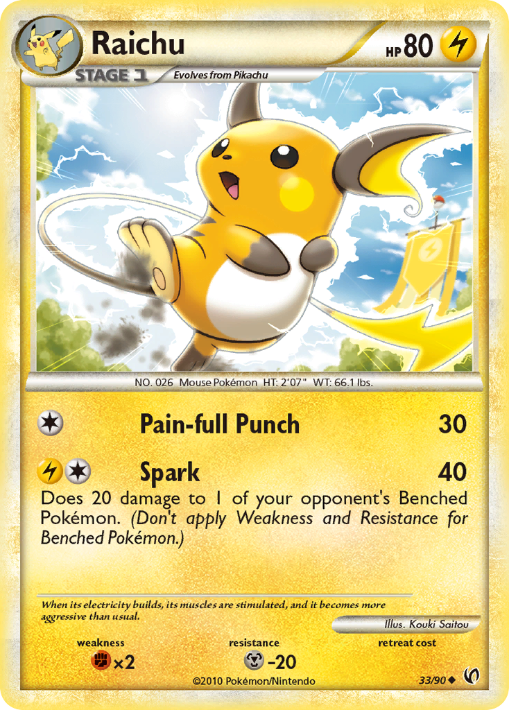 Raichu 33/90 HS—Undaunted