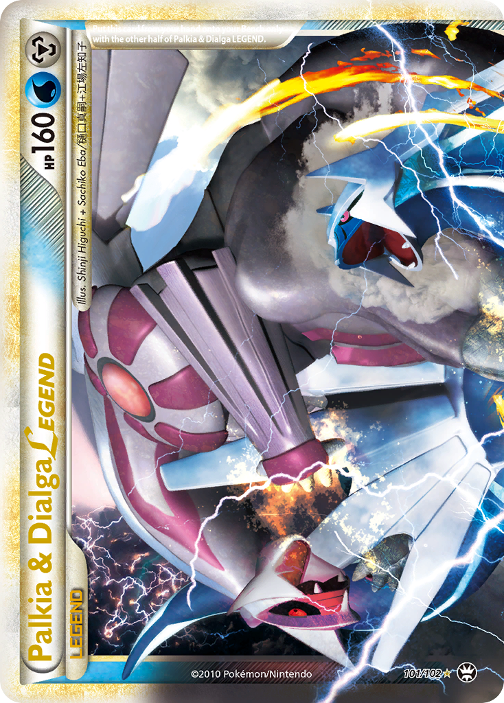 Palkia & Dialga LEGEND 101/102 HS—Triumphant