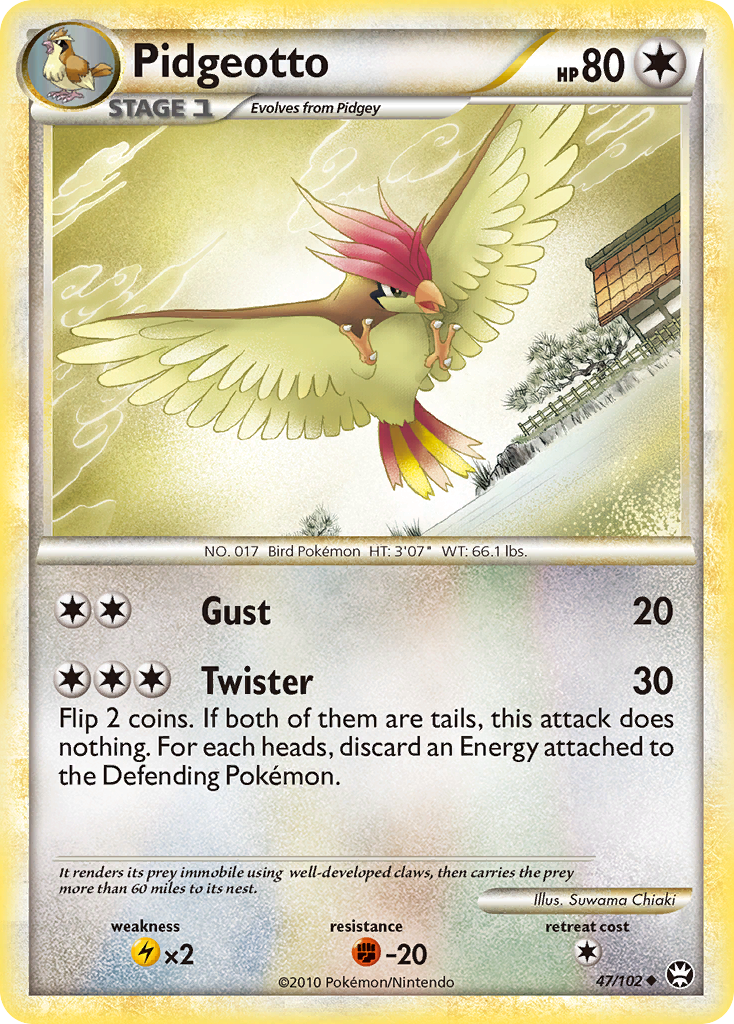 Pidgeotto 47/102 HS—Triumphant