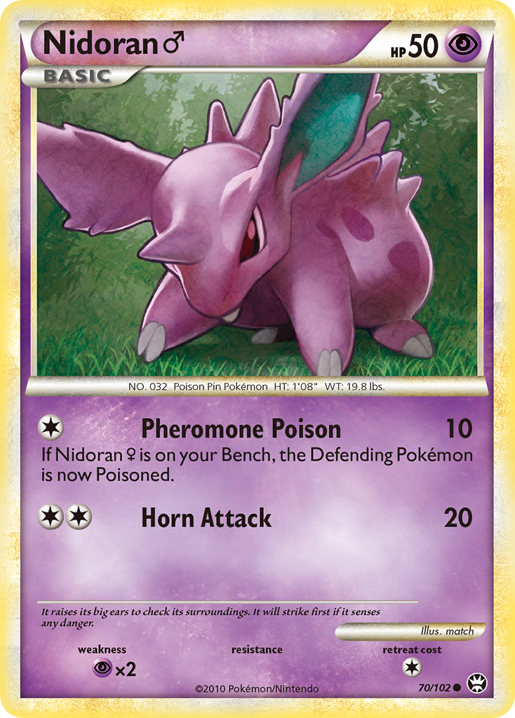 Nidoran ♂ 70/102 HS—Triumphant