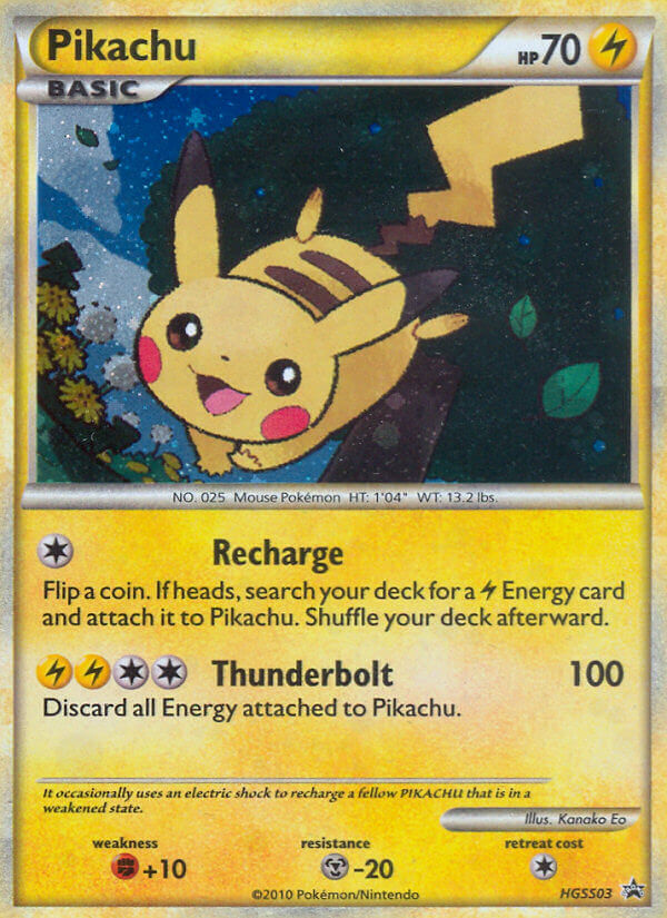 Pikachu HGSS03 HGSS Black Star Promos