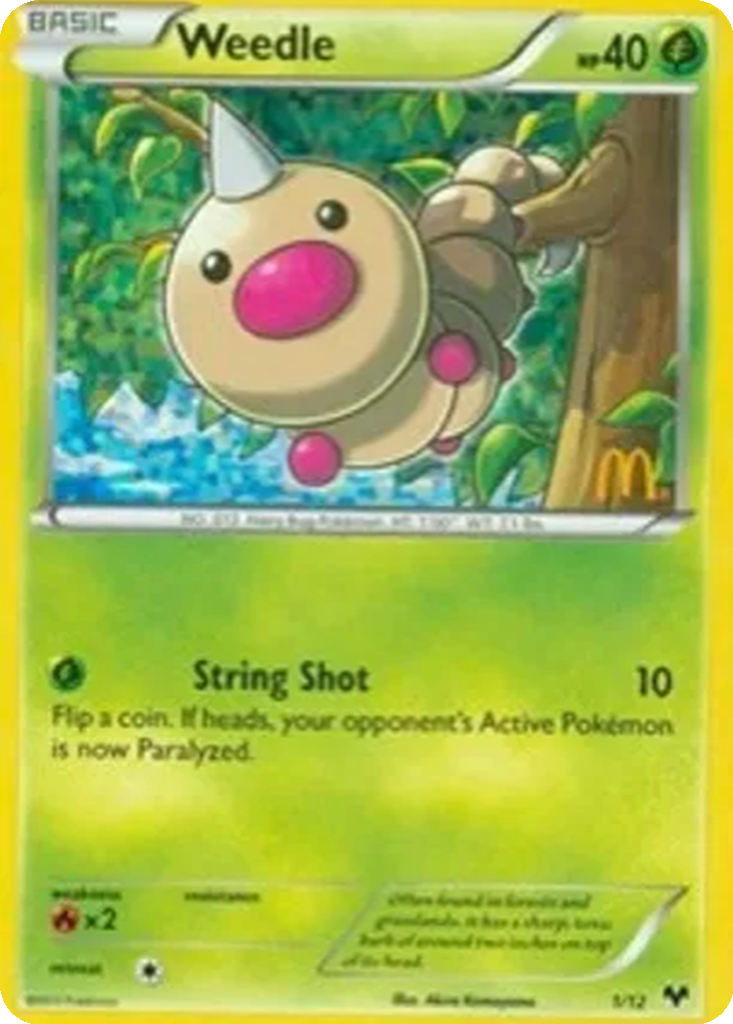 Weedle 1/12 McDonald's Collection 2014