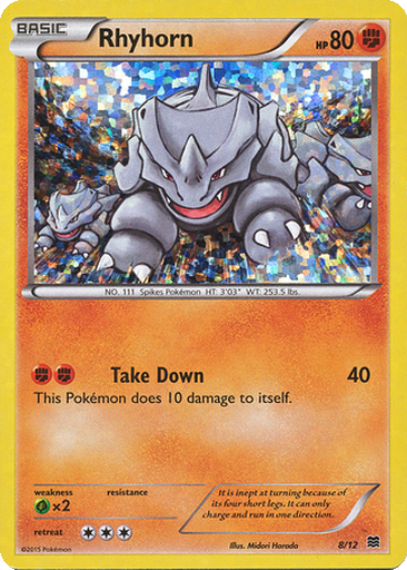 Rhyhorn 8/12 McDonald's Collection 2015