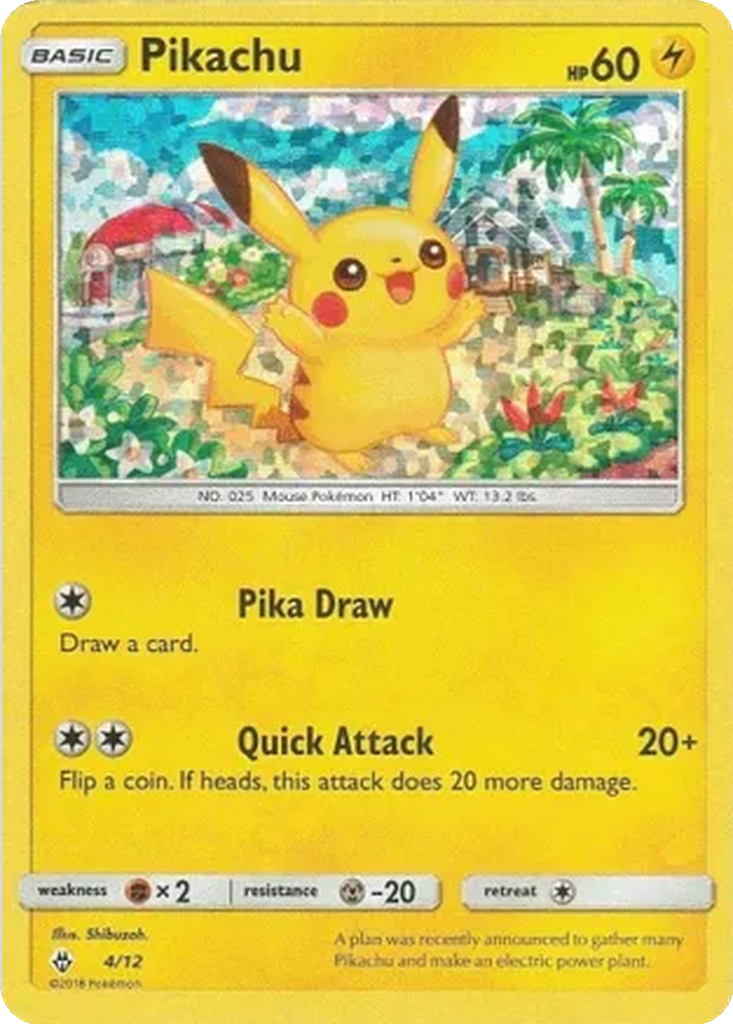 Pikachu 4/12 McDonald's Collection 2018