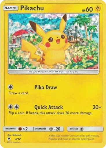 Pikachu 4/12 McDonald's Collection 2018