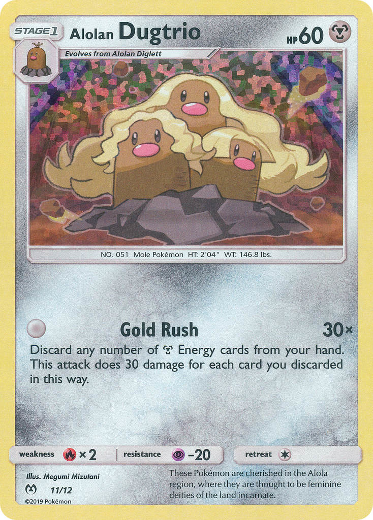 Alolan Dugtrio 11/12 McDonald's Collection 2019