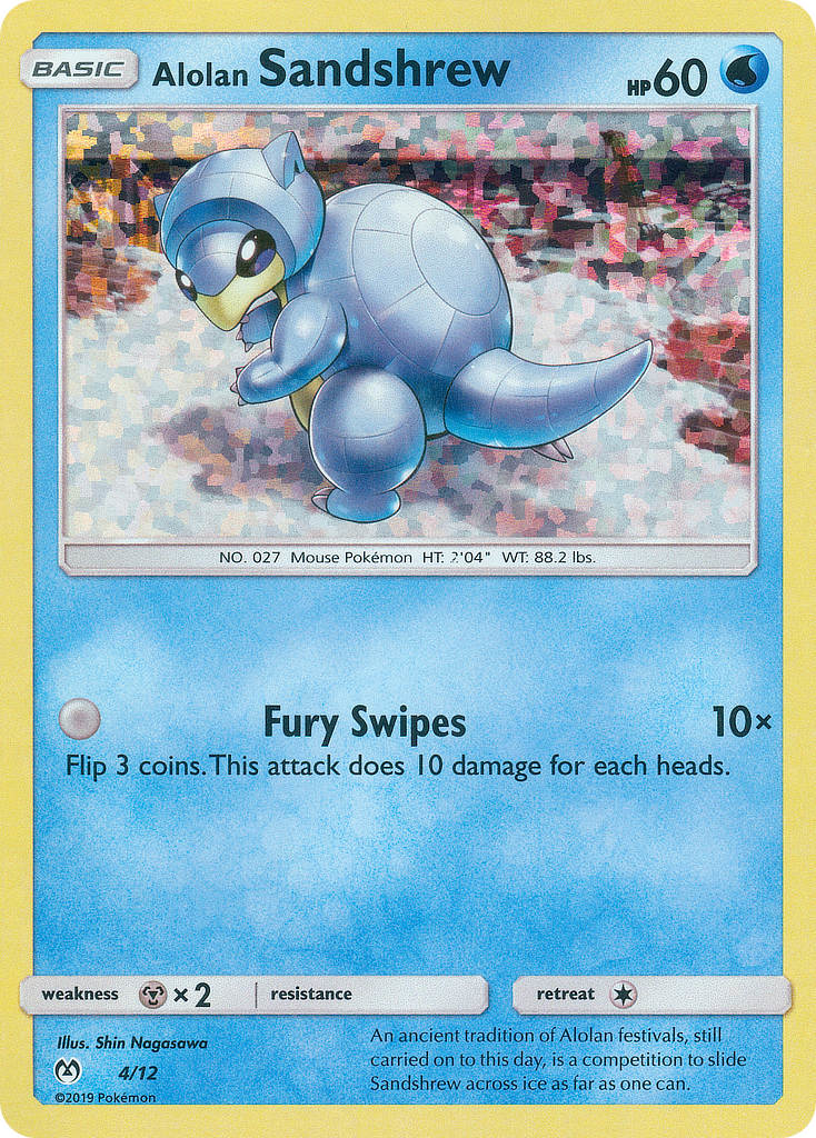 Alolan Sandshrew 4/12 McDonald's Collection 2019