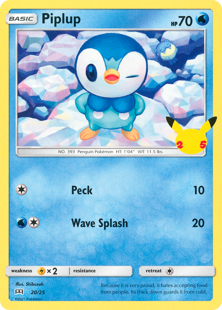 Piplup 20/25 McDonald's Collection 2021