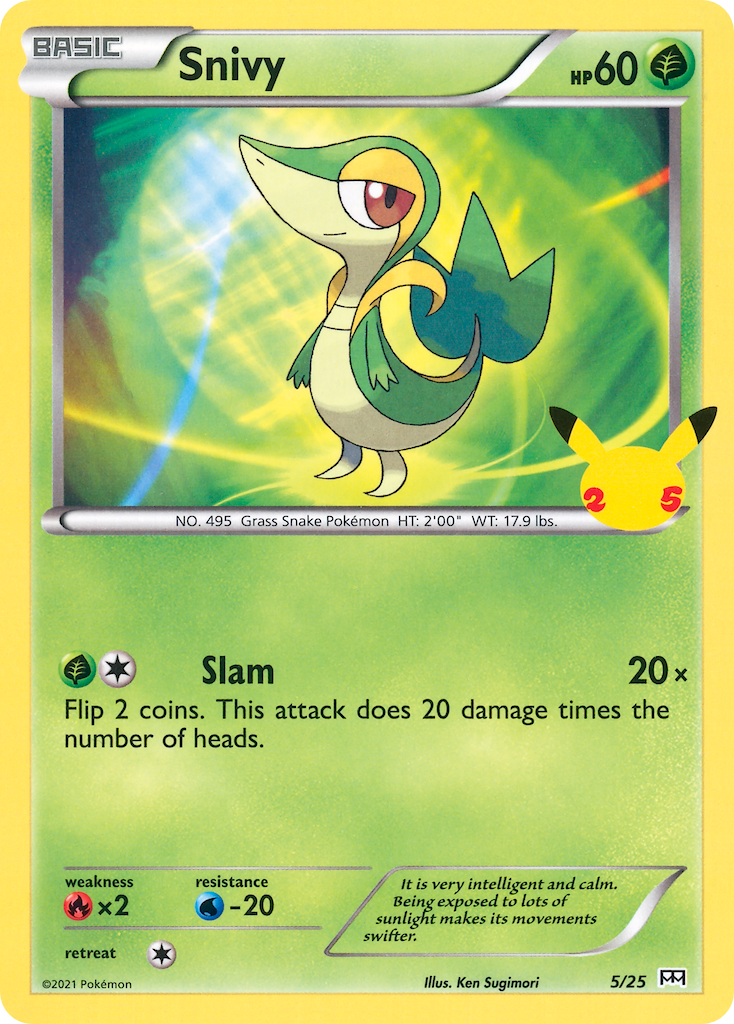 Snivy 5/25 McDonald's Collection 2021