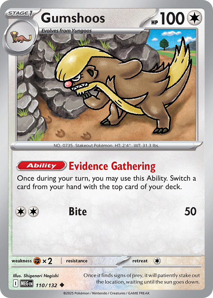 Gumshoos 110/132 Mega Evolution