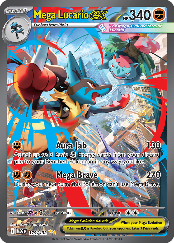 Mega Lucario ex 179/132 Mega Evolution
