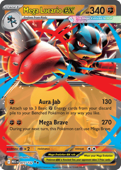 Mega Lucario ex 077/132 Mega Evolution