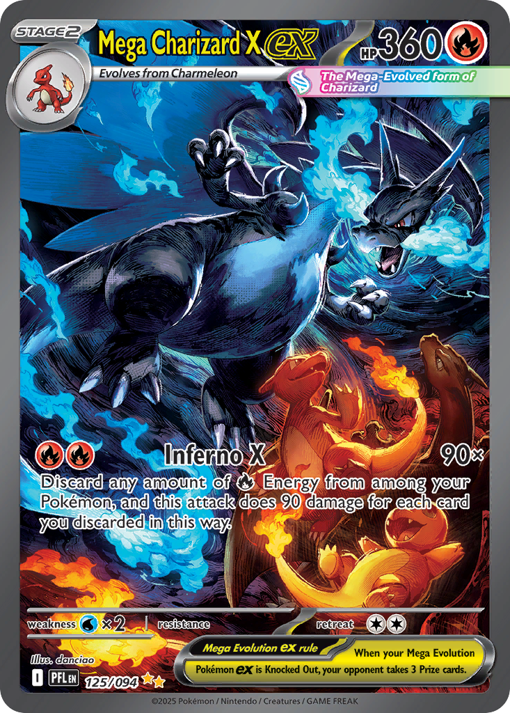 Mega Charizard X ex 125/094 Phantasmal Flames