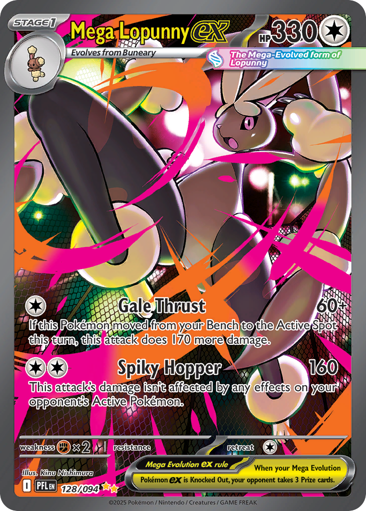 Mega Lopunny ex 128/094 Phantasmal Flames