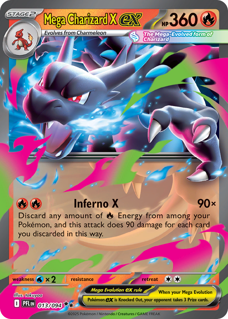Mega Charizard X ex 013/094 Phantasmal Flames