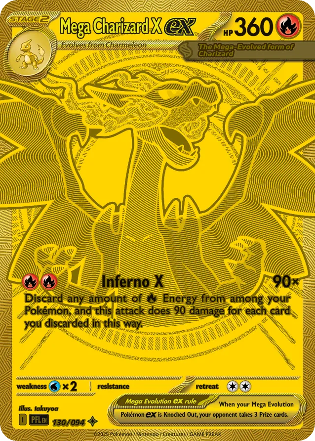 Mega Charizard X ex 130/094 Phantasmal Flames