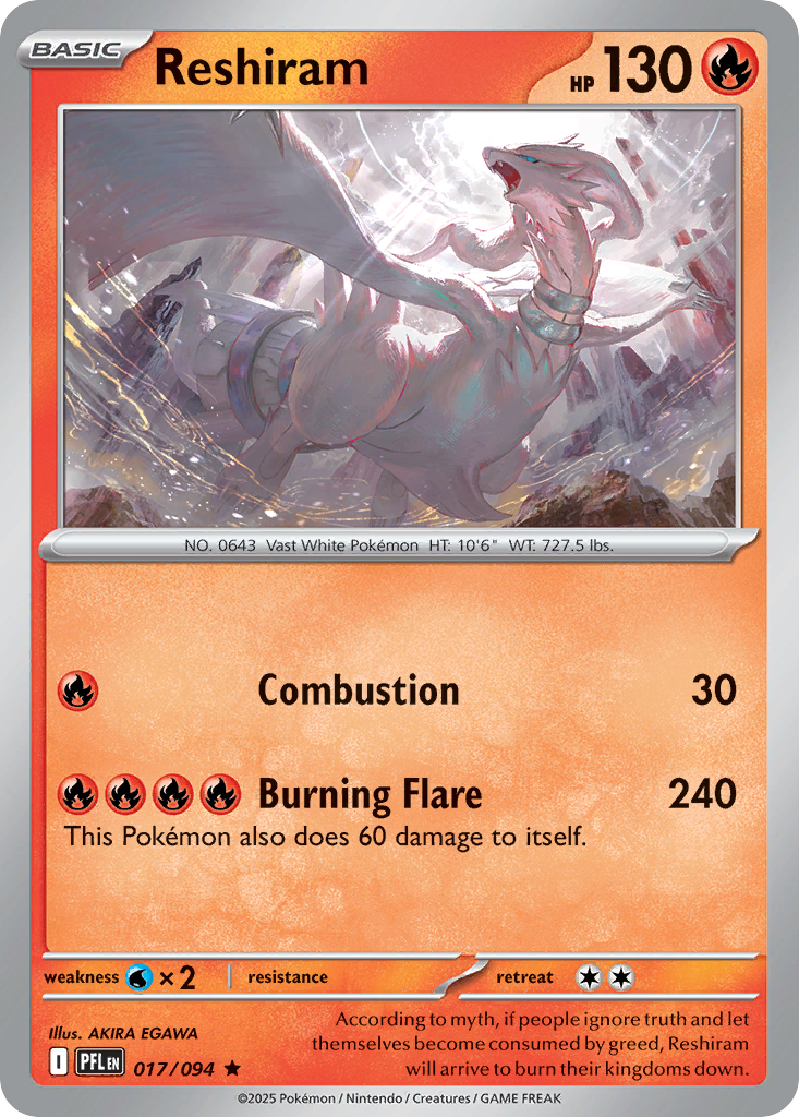 Reshiram 017/094 Phantasmal Flames