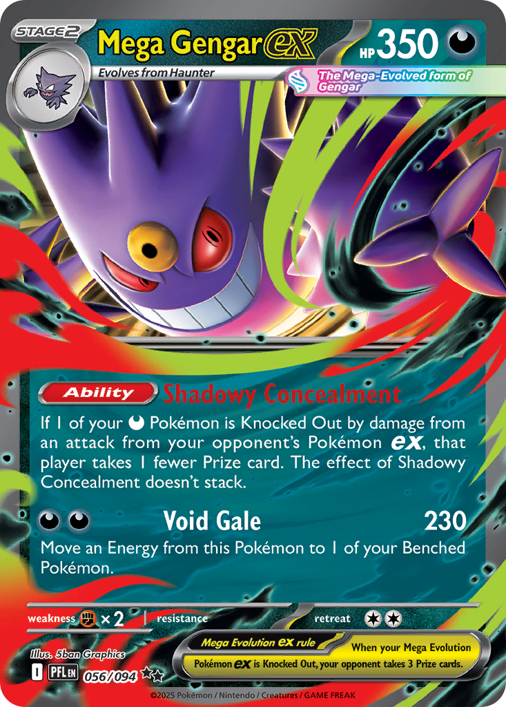 Mega Gengar ex 056/094 Phantasmal Flames