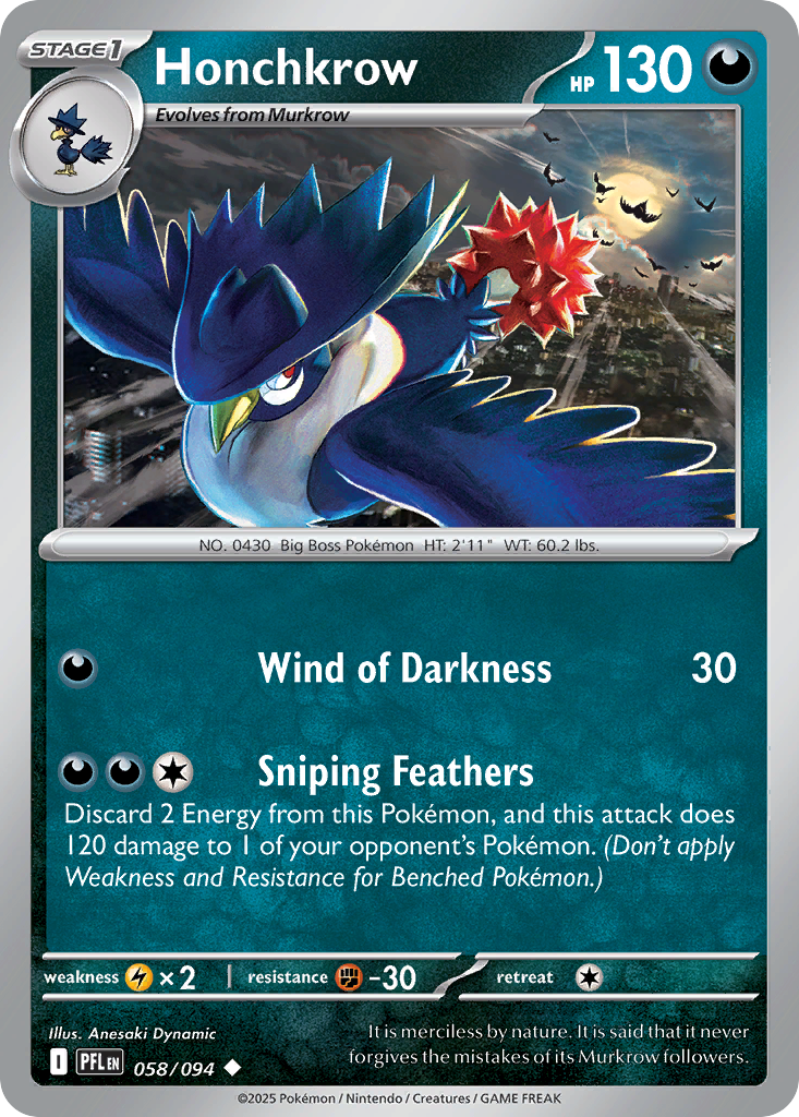 Honchkrow 058/094 Phantasmal Flames