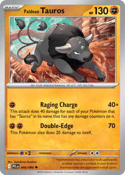 Paldean Tauros 048/094 Phantasmal Flames