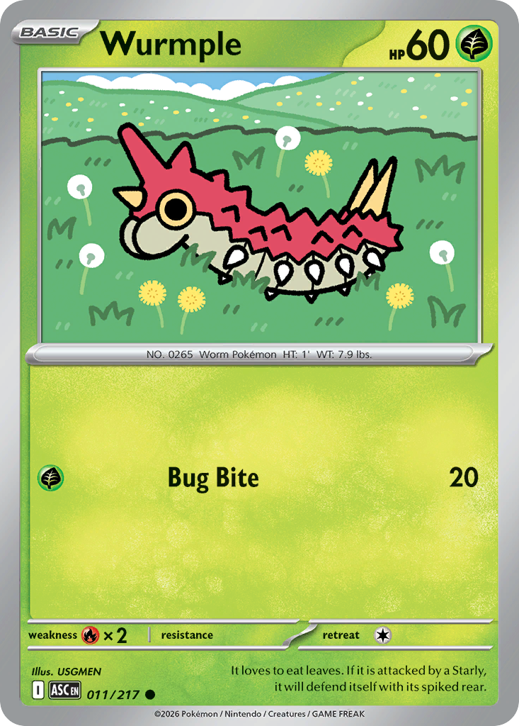 Wurmple 011/217 Ascended Heroes
