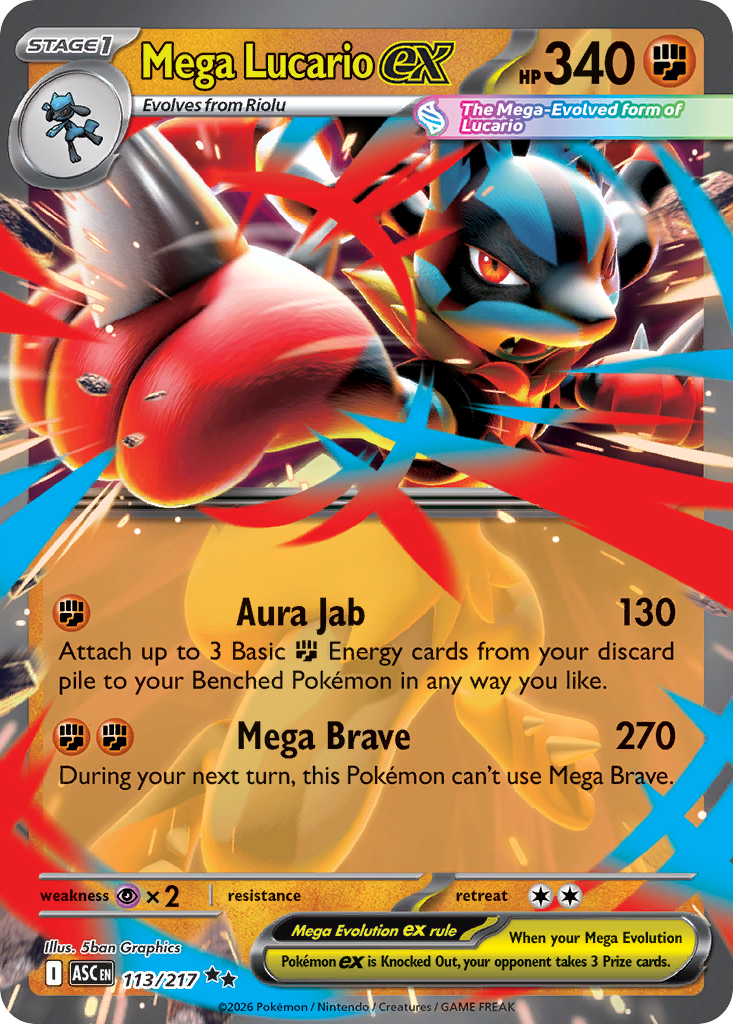 Mega Lucario ex 113/217 Ascended Heroes