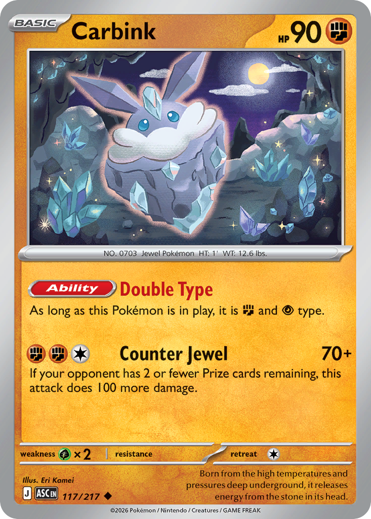 Carbink 117/217 Ascended Heroes
