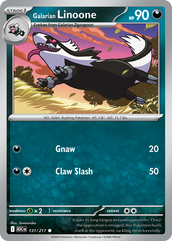 Galarian Linoone 131/217 Ascended Heroes