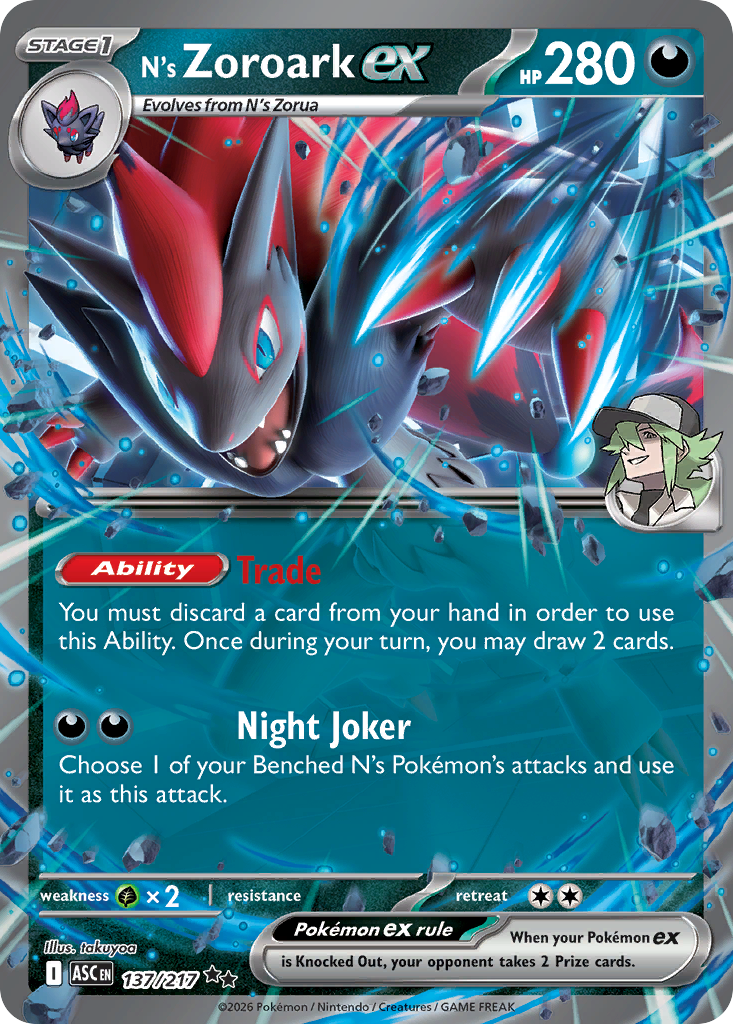 N's Zoroark ex 137/217 Ascended Heroes