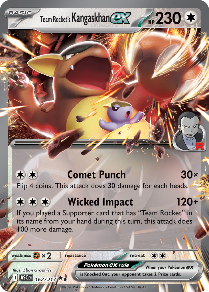 Team Rocket's Kangaskhan ex 162/217 Ascended Heroes