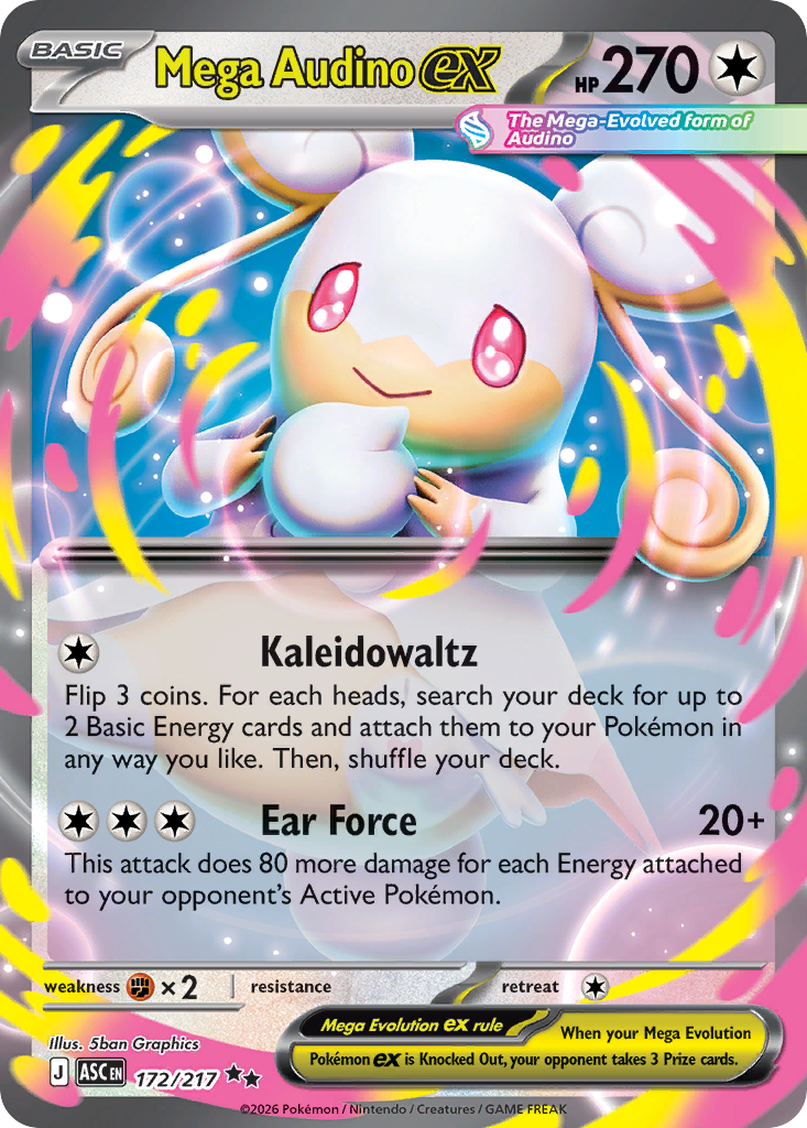 Mega Audino ex 172/217 Ascended Heroes