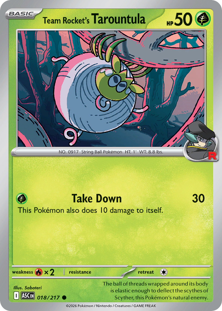 Team Rocket's Tarountula 018/217 Ascended Heroes