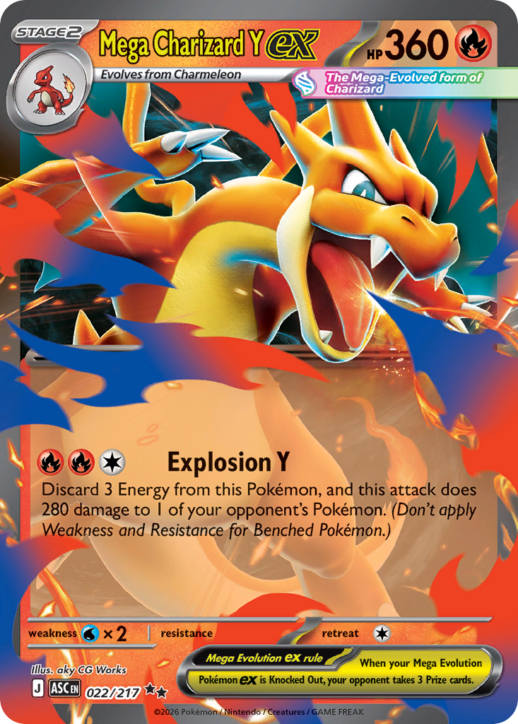 Mega Charizard Y ex 022/217 Ascended Heroes