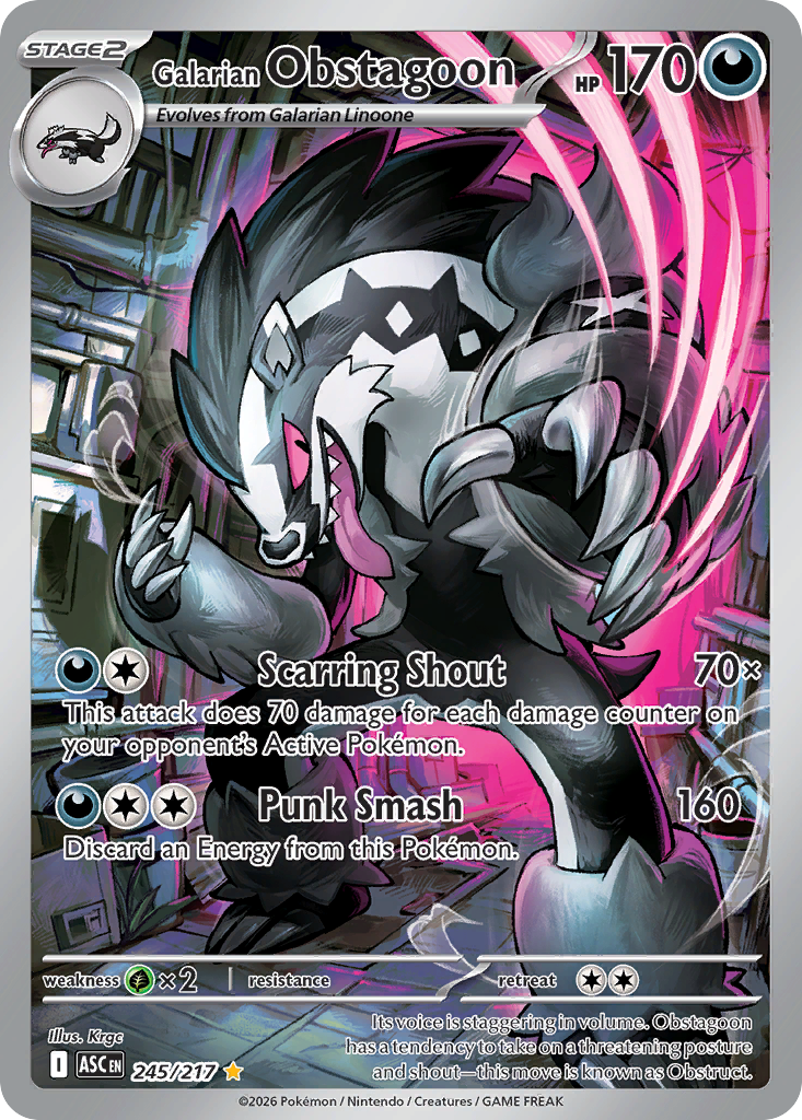Galarian Obstagoon 245/217 Ascended Heroes