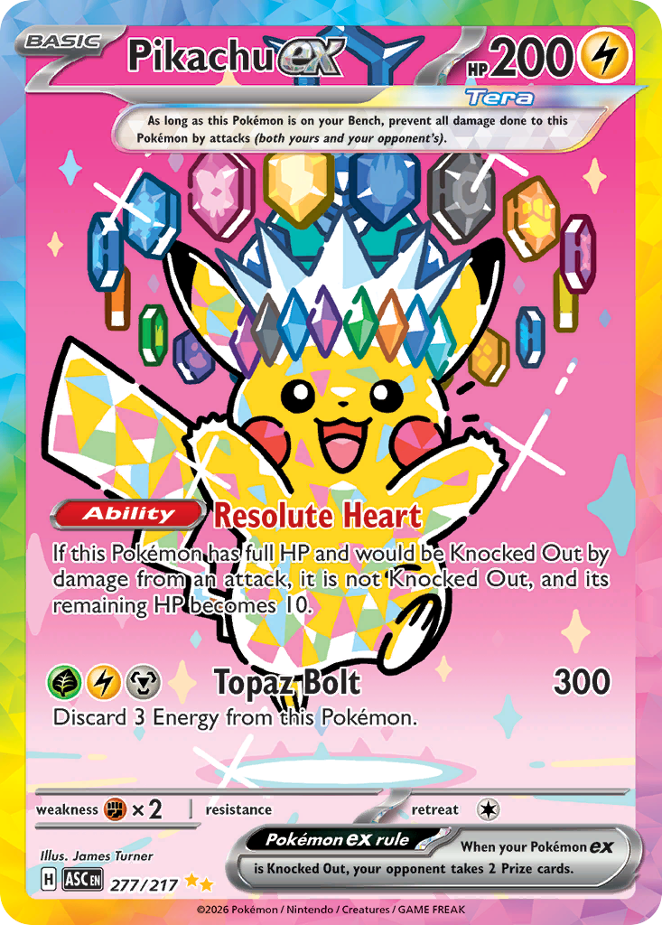 Pikachu ex 277/217 Ascended Heroes