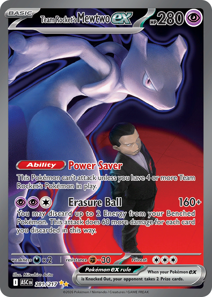 Team Rocket's Mewtwo ex 281/217 Ascended Heroes