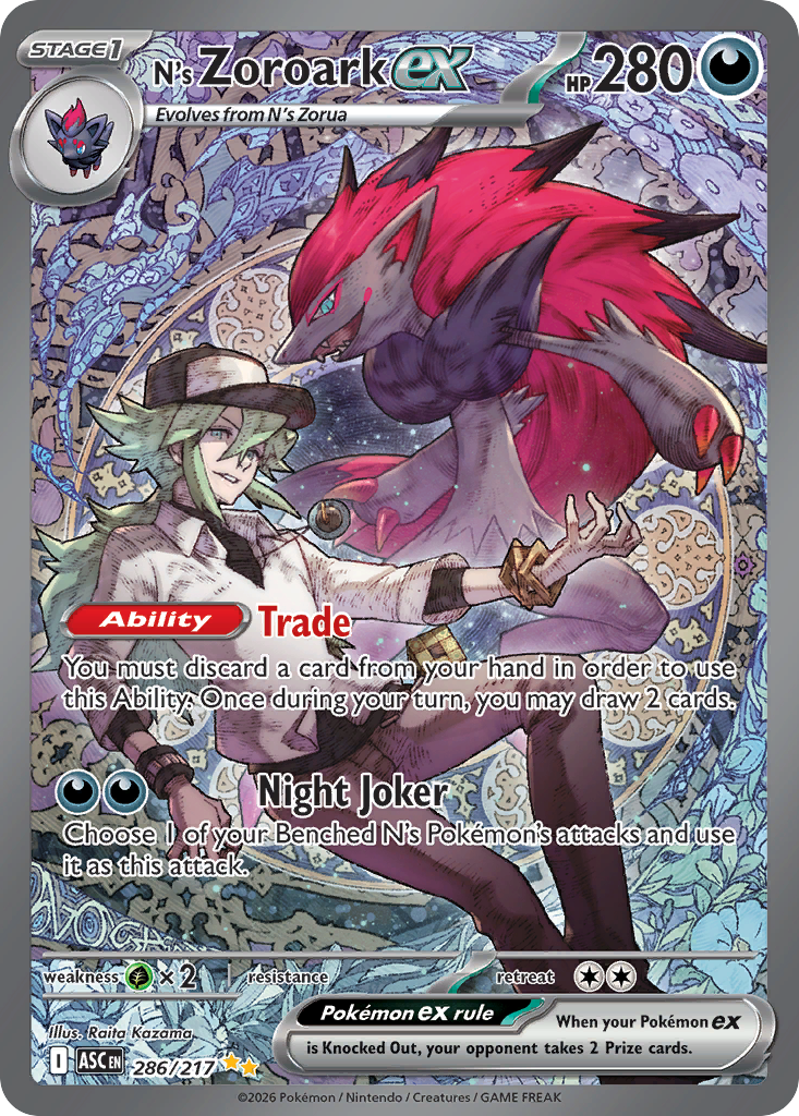N's Zoroark ex 286/217 Ascended Heroes