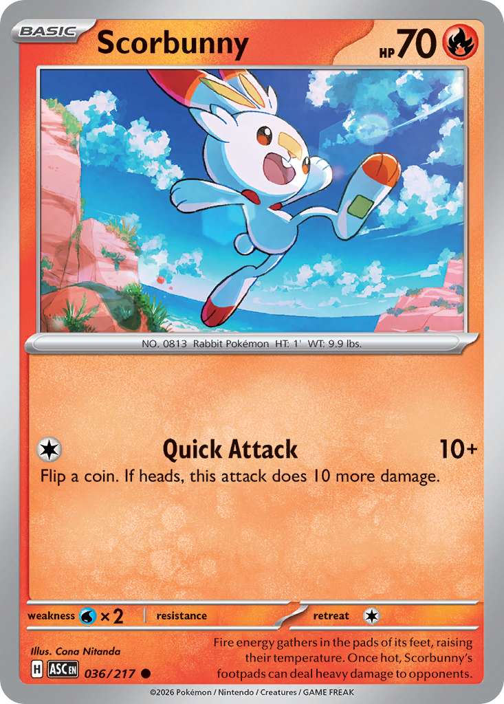 Scorbunny 036/217 Ascended Heroes