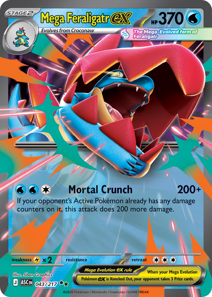 Mega Feraligatr ex 043/217 Ascended Heroes