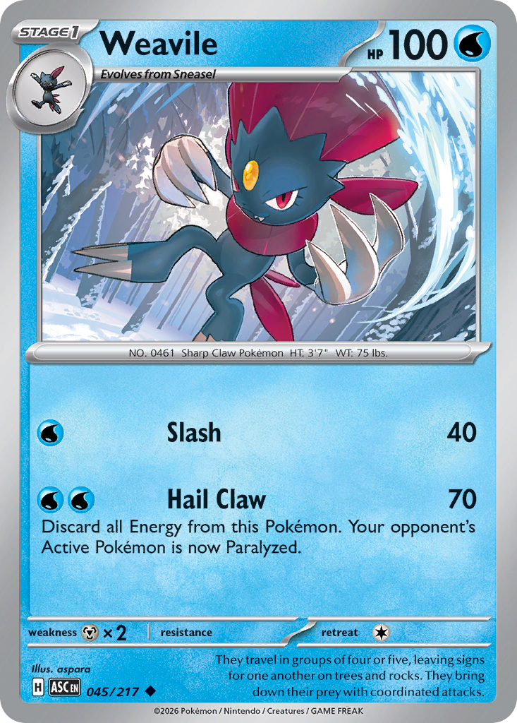Weavile 045/217 Ascended Heroes