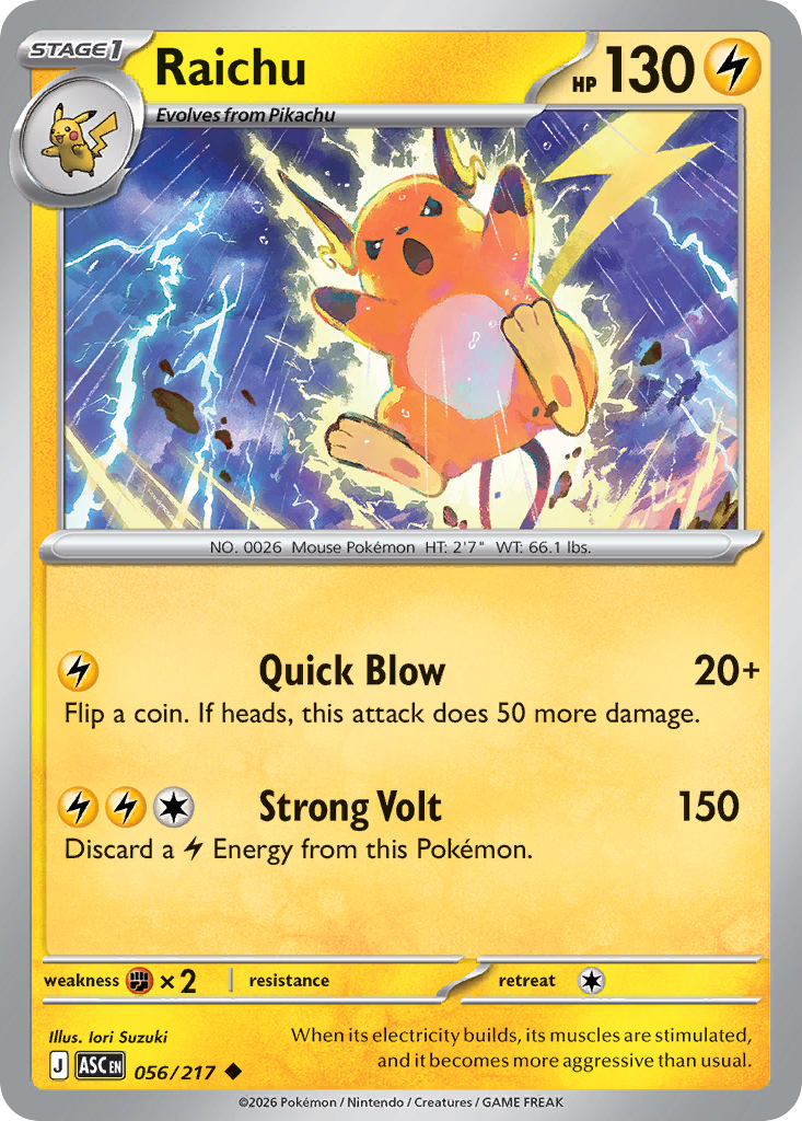 Raichu 056/217 Ascended Heroes