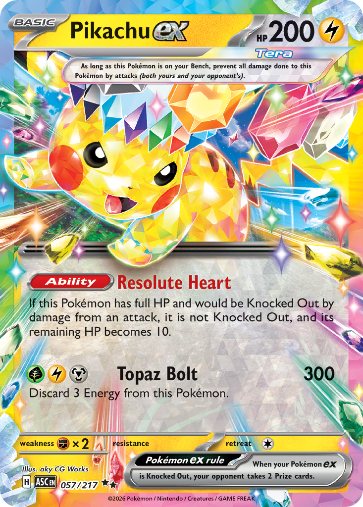 Pikachu ex 057/217 Ascended Heroes