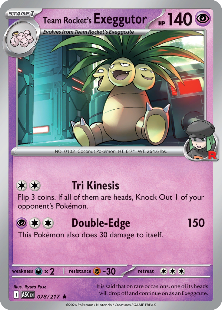 Team Rocket's Exeggutor 078/217 Ascended Heroes