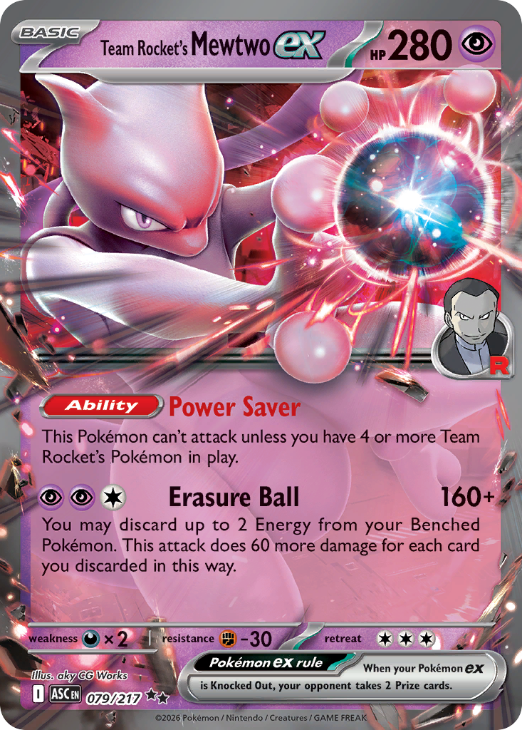 Team Rocket's Mewtwo ex 079/217 Ascended Heroes
